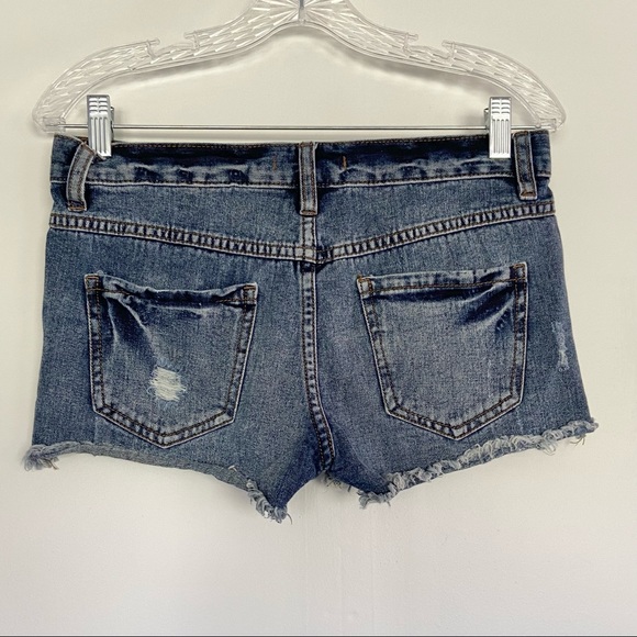 Free People Runaway Cutoff Shorts Distressed Denim - Picture 5 of 6